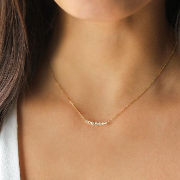 Golden Round Cut Necklace