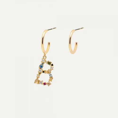 Opal Letter Drop Earrings