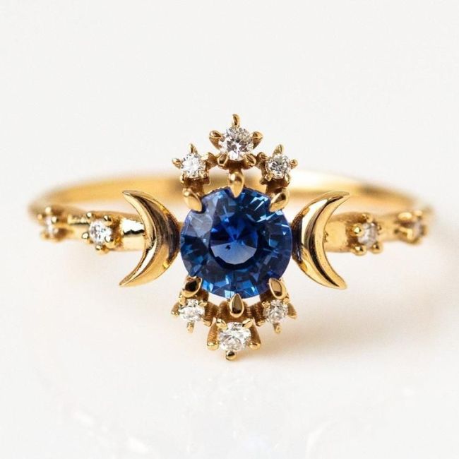 Sterling Silver Blue Wandering Star Ring