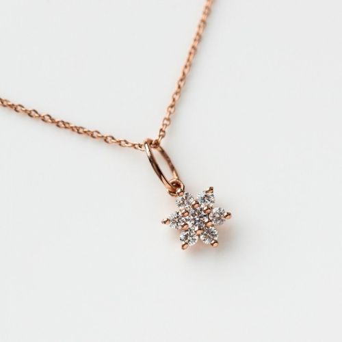 Sterling Silver Lucky Flower Necklace
