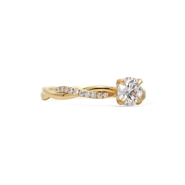 Golden Twist Engagement Ring