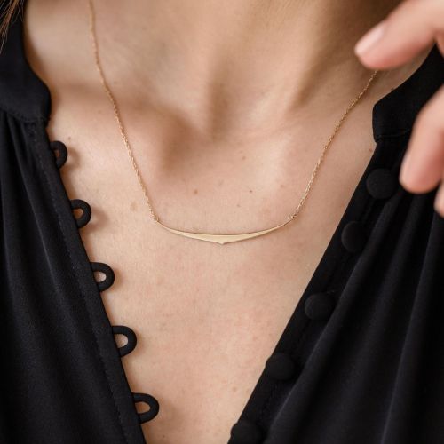 Sterling Silver Arc Collar Necklace