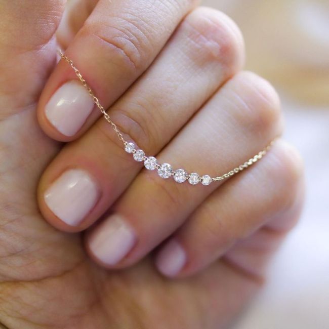 Golden Round Cut Necklace