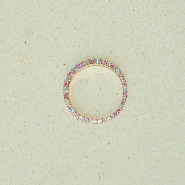Golden Rainbow Wedding Band