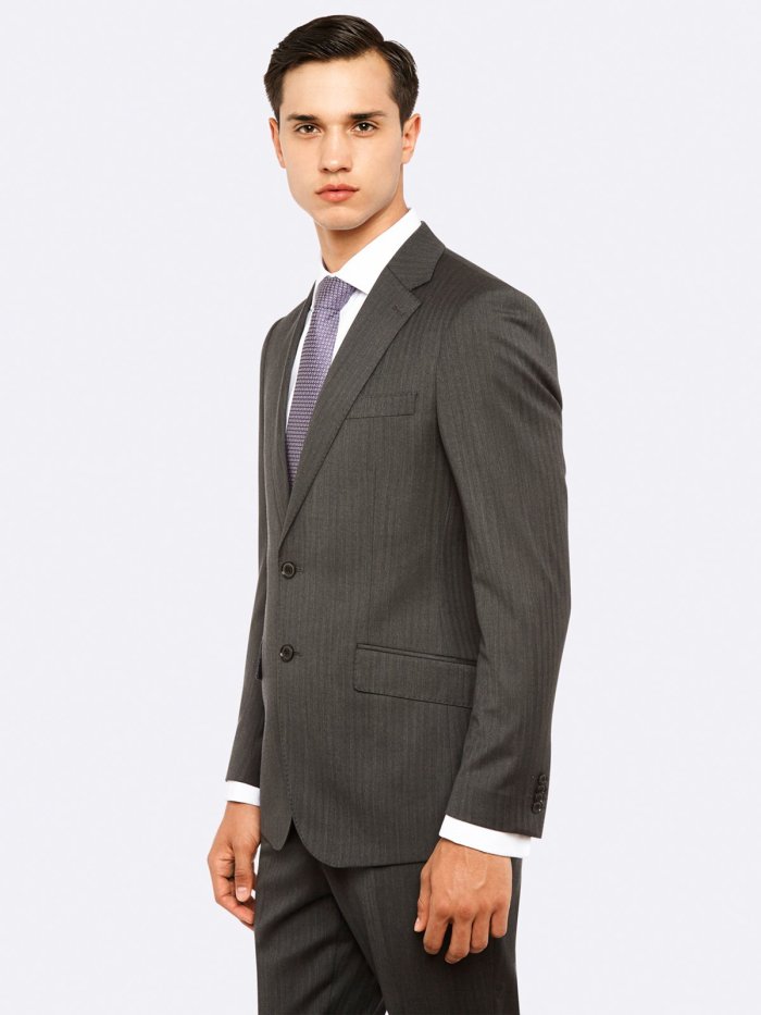 MARLOWE WOOL SUIT JACKET CHARCOAL