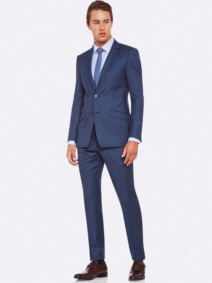 N HOPKINS WOOL SUIT JACKET CHAR
