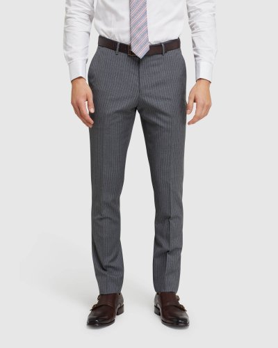 BYRON ITALIAN WOOL STRIPED TROUSERS