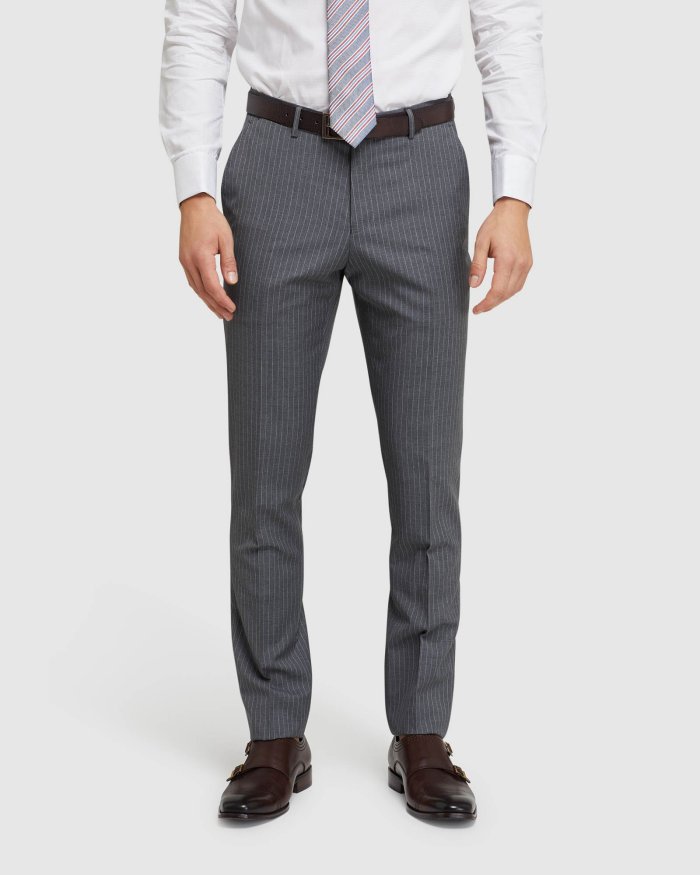 BYRON ITALIAN WOOL STRIPED TROUSERS