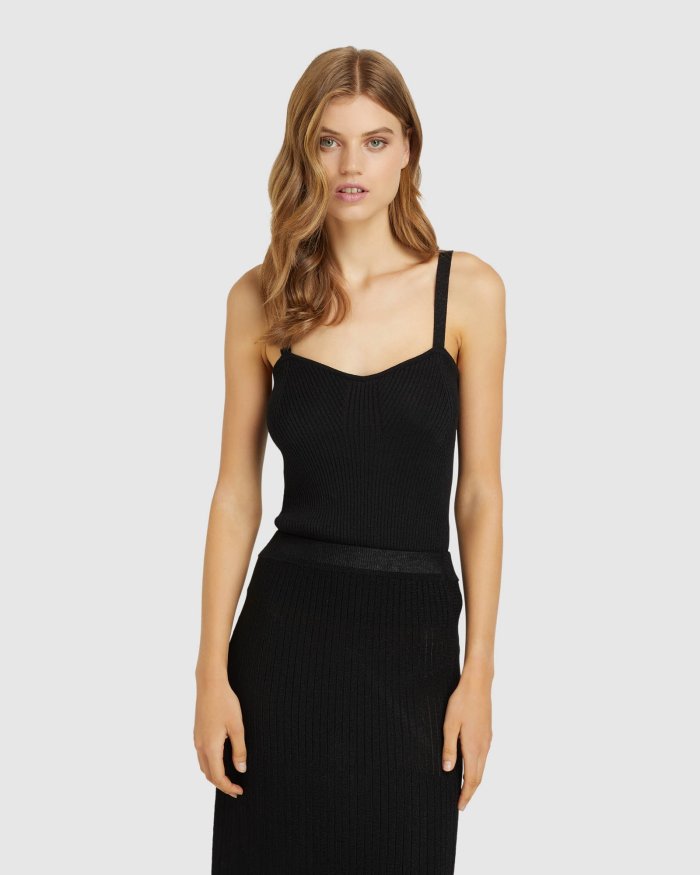 LYDIA KNITTED LUREX CAMI
