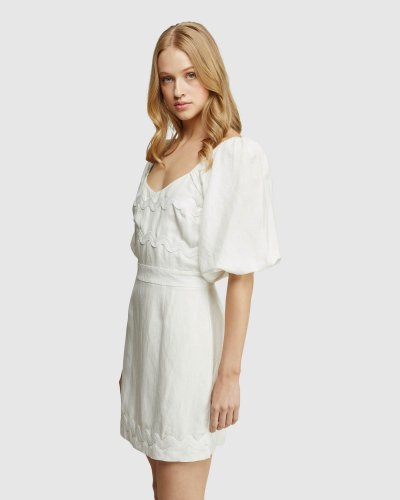 LORENA LINEN BLEND DRESS