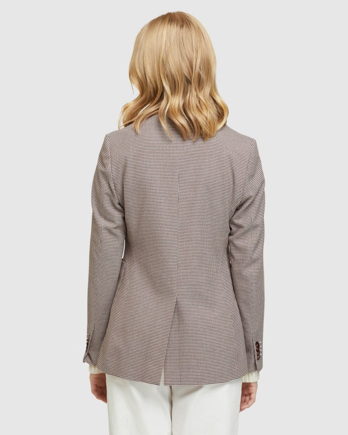 PETRA PATCH POCKET CHECK BLAZER