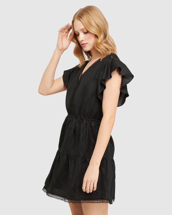 CECE LINEN DRESS