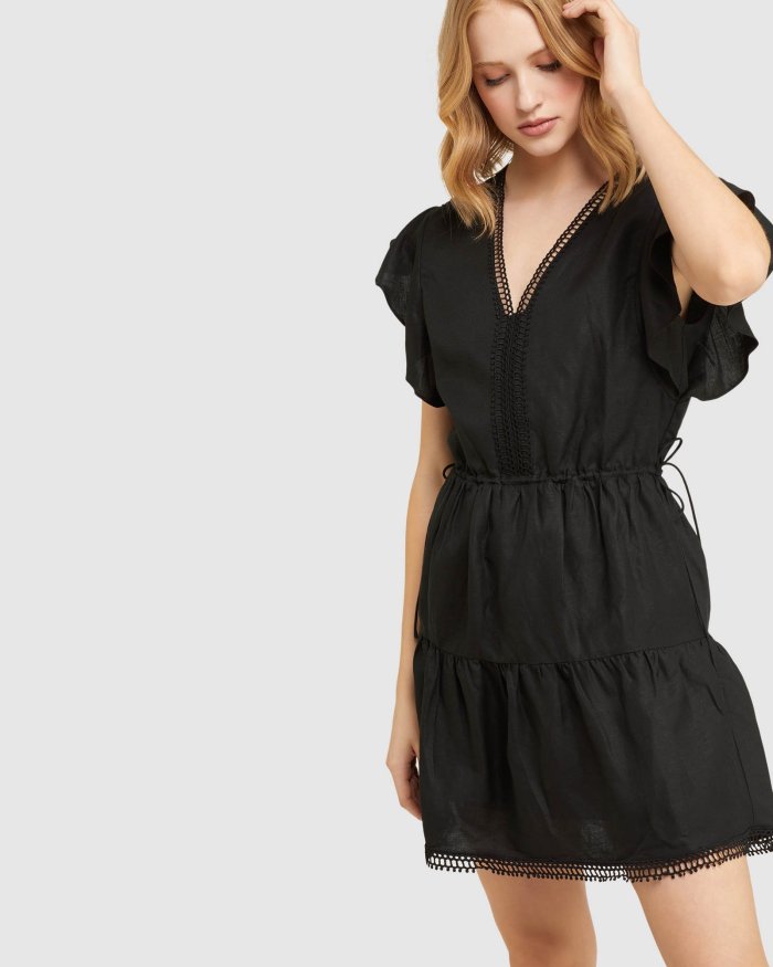 CECE LINEN DRESS