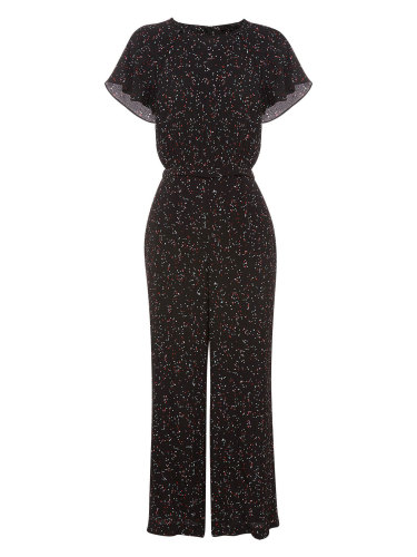 LONDON BLK TRIANGLE PRINT JUMPSUIT