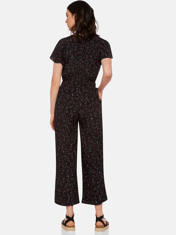 LONDON BLK TRIANGLE PRINT JUMPSUIT