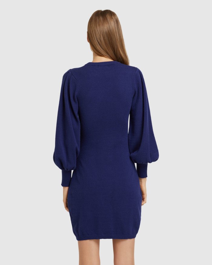 OLSEND WIDE SLEEVE MINI DRESS
