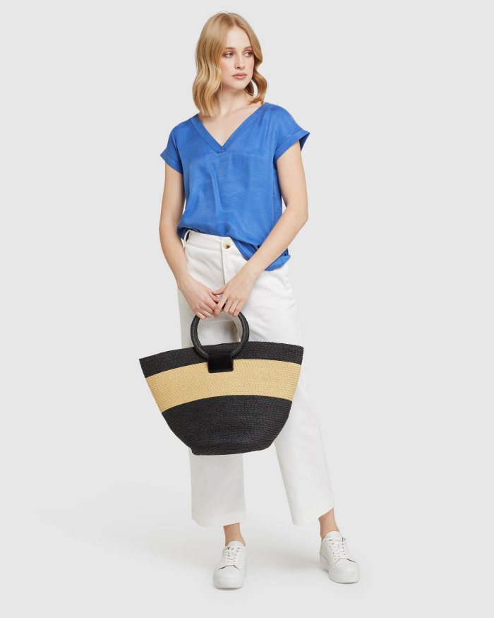 INGA WOVEN FRONT T-SHIRT