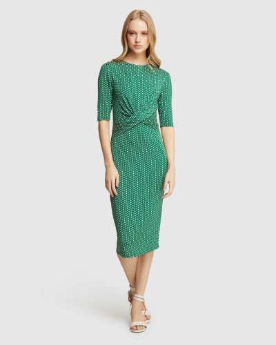 ANNIE KNIT GEO PRINT DRESS