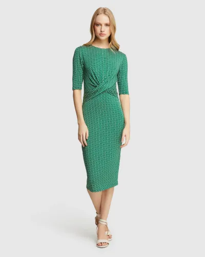 ANNIE KNIT GEO PRINT DRESS