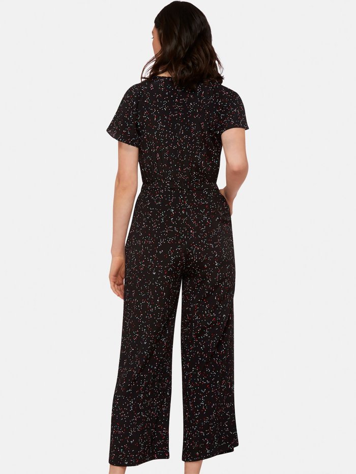 LONDON BLK TRIANGLE PRINT JUMPSUIT