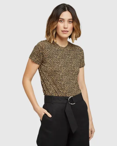 DOTTY ANIMAL PRINT T-SHIRT