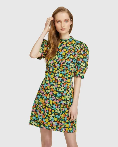 CORELIA DITZY FLORAL PRINT DRESS