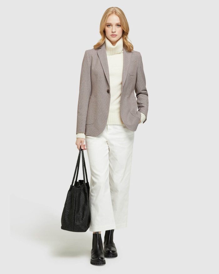 PETRA PATCH POCKET CHECK BLAZER