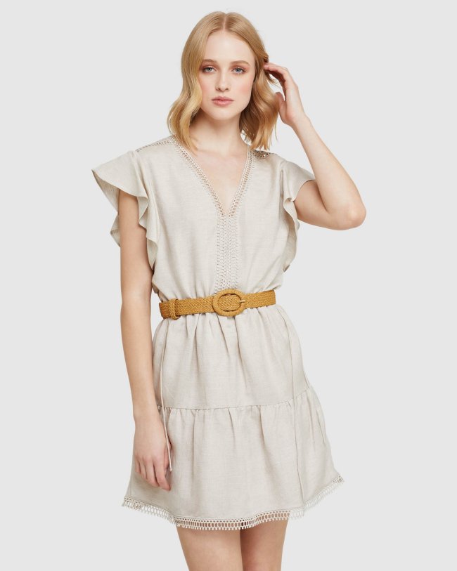 CECE LINEN DRESS