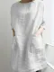 Fashion Cotton and Linen Round Collar Front Piece Splicing Paste Dress P157820753