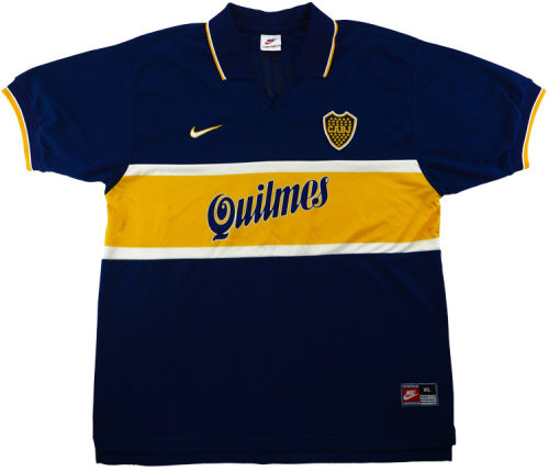 Boca Juniors 1996-97 Home Retro Soccer Jersey