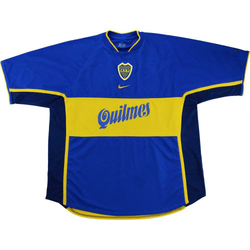Boca Juniors 2001-02 Home Retro Soccer Jersey