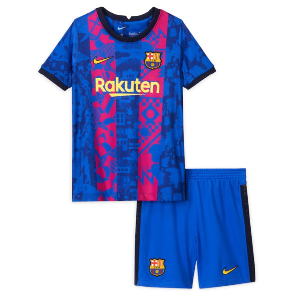 Kids Barcelona 21/22 Third Jersey and Short Kit