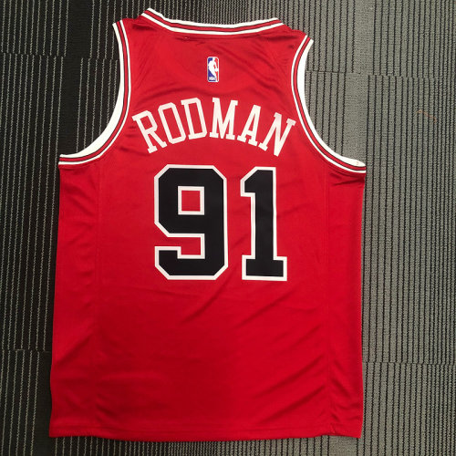 Thai Version Dennis Rodman Men's Red Swingman Team Jersey - Icon Edition