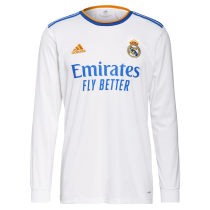 Thai Version Real Madrid 21/22 Home Long Sleeve Jersey