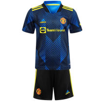 Kids Manchester United 21/22 Third Jersey and Short Kit