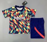 Kids Barcelona 20/21 Training Jersey and Short Kit