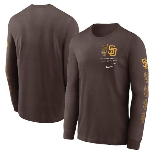 San Diego Padres Nike Team Slider Tri-Blend Long Sleeve T-Shirt - Brown