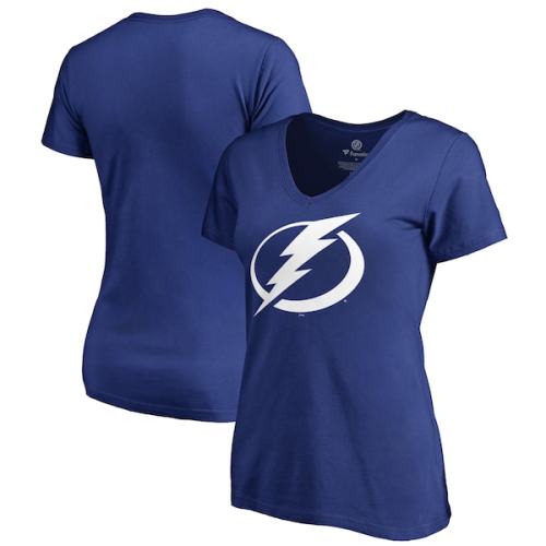 Tampa Bay Lightning Fanatics Branded Women's Primary Logo V-Neck T-Shirt - Blue