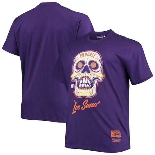 Phoenix Suns Mitchell & Ness Big & Tall Skull T-Shirt - Purple