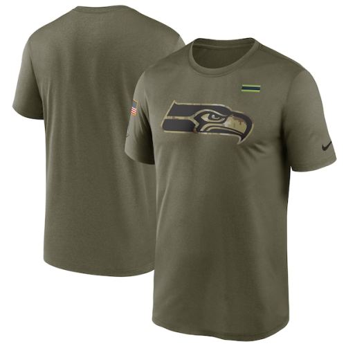 Seattle Seahawks Nike 2021 Salute To Service Legend Performance T-Shirt - Olive