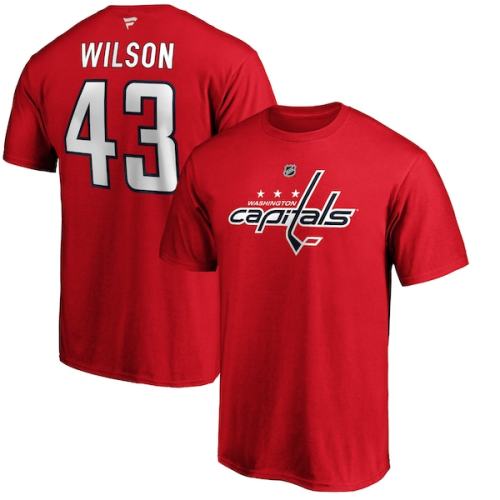 Tom Wilson Washington Capitals Fanatics Branded Authentic Stack Player Name & Number T-Shirt - Red