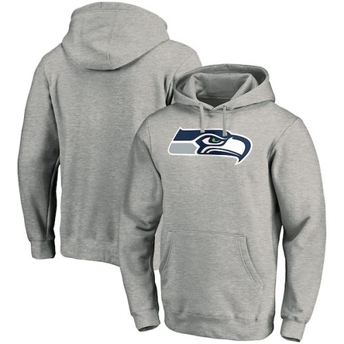 Seattle Seahawks Fanatics Branded Team Logo Pullover Hoodie - Heathered Gray