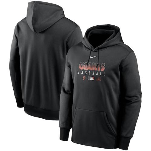 San Francisco Giants Nike Authentic Collection Therma Performance Pullover Hoodie - Black