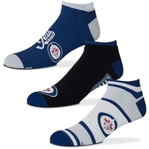 Winnipeg Jets For Bare Feet Three-Pack Show Me The Money Ankle Socks