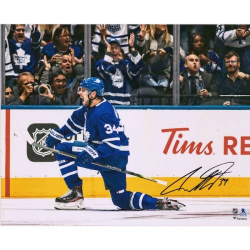 Auston Matthews Toronto Maple Leafs Fanatics Authentic Autographed 16" x 20" Blue Jersey Goal Celebration Photograph