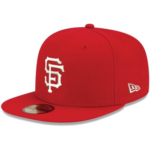San Francisco Giants New Era Logo White 59FIFTY Fitted Hat - Red