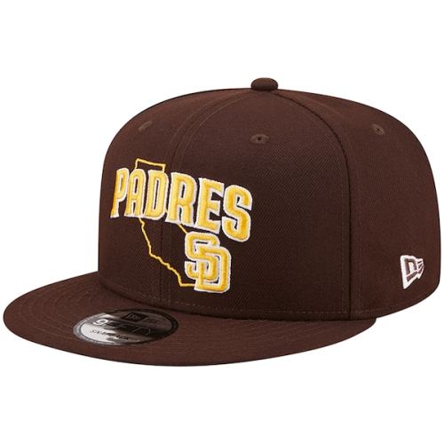 San Diego Padres New Era State 9FIFTY Snapback Hat - Brown
