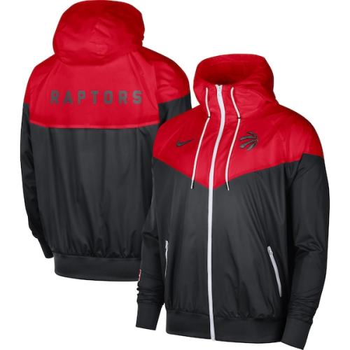 Toronto Raptors Nike 75th Anniversary Courtside Windrunner Raglan Hoodie Full-Zip Jacket - Red/Black