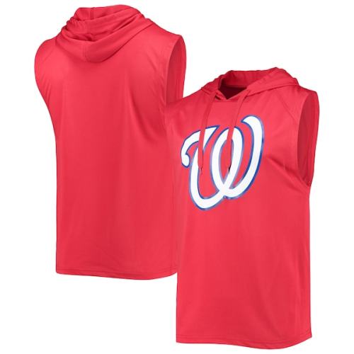 Washington Nationals Stitches Sleeveless Pullover Hoodie - Red