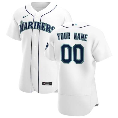 Seattle Mariners Nike Home Authentic Custom Jersey - White